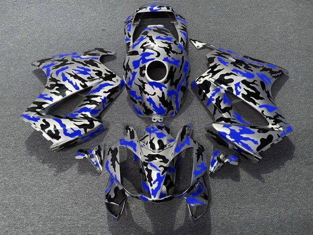 Blau Camo 2002-2012 Honda VFR800 Motorrad Verkleidung