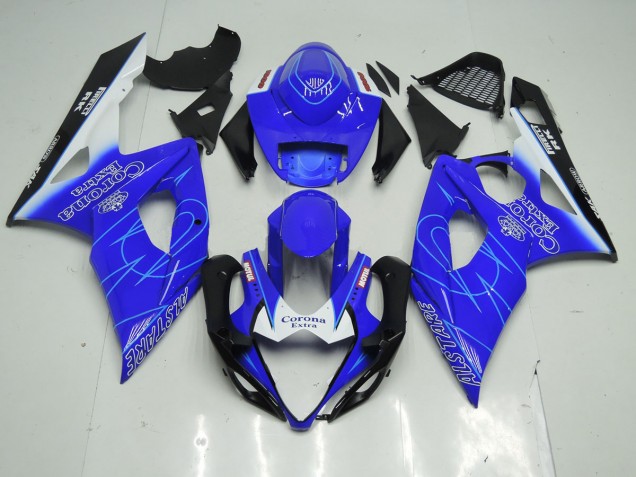Blau & Weiß Corona 2005-2006 Suzuki GSXR 1000 Motorrad Verkleidung Blau & Weiß Corona 2005-2006 Suzuki GSXR 1000 Motorrad Verkleidung