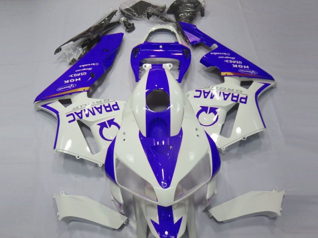 Blau & Weiß Custom 2005-2006 Honda CBR600RR Motorrad Verkleidung Blau & Weiß Custom 2005-2006 Honda CBR600RR Motorrad Verkleidung