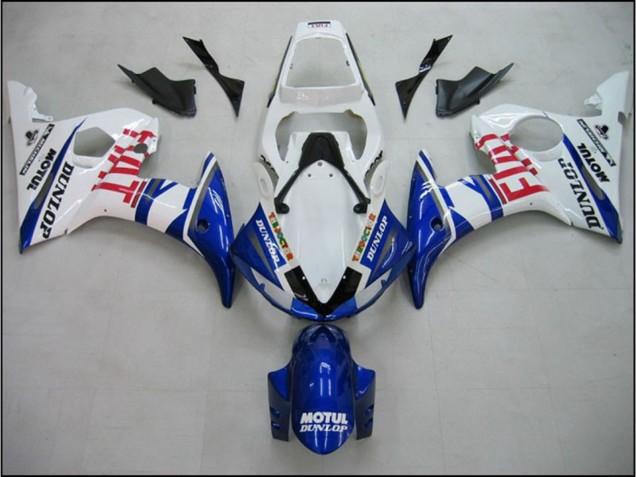 Blau Fiat 2005 Yamaha R6 Motorrad Verkleidung Blau Fiat 2005 Yamaha R6 Motorrad Verkleidung