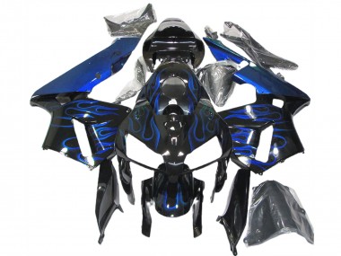 Blau Glänzend Flame 2005-2006 Honda CBR600RR Motorrad Verkleidung