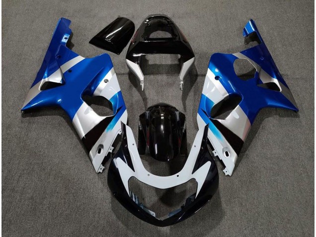 Blau Glänzend & Silber OEM 2000-2002 Suzuki GSXR 1000 Motorrad Verkleidung Blau Glänzend & Silber OEM 2000-2002 Suzuki GSXR 1000 Motorrad Verkleidung
