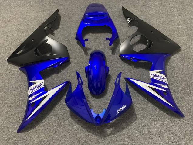 Blauweiß & Matt Schwarz 2003-2004 Yamaha R6 Motorrad Verkleidung Blauweiß & Matt Schwarz 2003-2004 Yamaha R6 Motorrad Verkleidung