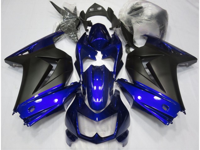 Blau & Matt Schwarz 2008-2012 Kawasaki Ninja 250 Motorrad Verkleidung Blau & Matt Schwarz 2008-2012 Kawasaki Ninja 250 Motorrad Verkleidung