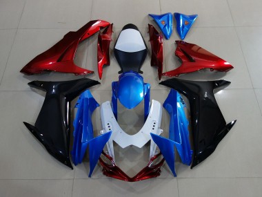 Blau / Rot & Weiß 2011-2024 Suzuki GSXR 600-750 Motorrad Verkleidung