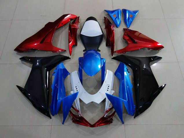 Blau / Rot & Weiß 2011-2024 Suzuki GSXR 600-750 Motorrad Verkleidung Blau / Rot & Weiß 2011-2024 Suzuki GSXR 600-750 Motorrad Verkleidung