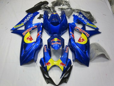 Blau Rot Bull 2007-2008 Suzuki GSXR 1000 Motorrad Verkleidung