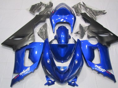 Blau & Schwarz 2005-2006 Kawasaki ZX6R Motorrad Verkleidung