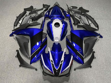 Blau Schwarz & Weiß 2015-2018 Yamaha R3 Motorrad Verkleidung