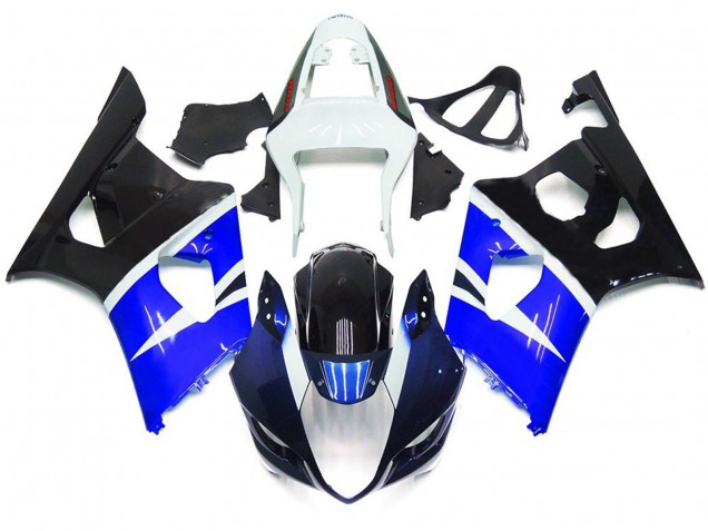 Blau & Schwarz Glänzend Custom Stil 2003-2004 Suzuki GSXR 1000 Motorrad Verkleidung Blau & Schwarz Glänzend Custom Stil 2003-2004 Suzuki GSXR 1000 Motorrad Verkleidung