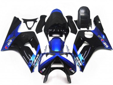 Blau & Schwarz Glänzend Elf 2003-2004 Kawasaki ZX6R Motorrad Verkleidung