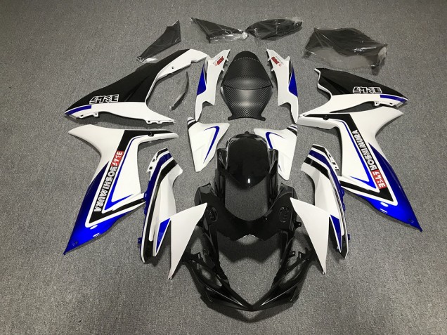 Blau Schwarz & Weiß Schrift 2011-2024 Suzuki GSXR 600-750 Motorrad Verkleidung Blau Schwarz & Weiß Schrift 2011-2024 Suzuki GSXR 600-750 Motorrad Verkleidung