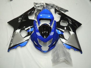 Blau Schwarz & Silber 2004-2005 Suzuki GSXR 600-750 Motorrad Verkleidung
