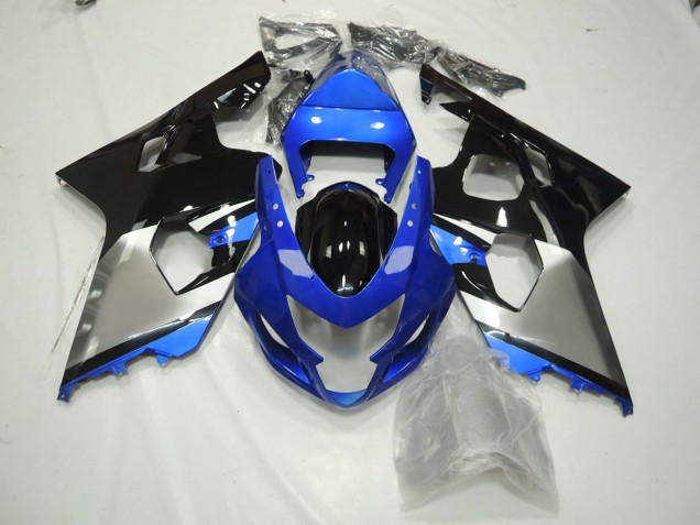 Blau Schwarz & Silber 2004-2005 Suzuki GSXR 600-750 Motorrad Verkleidung Blau Schwarz & Silber 2004-2005 Suzuki GSXR 600-750 Motorrad Verkleidung