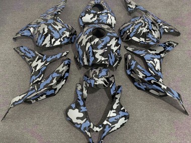 Blau & Silber Camo 2009-2012 Honda CBR600RR Motorrad Verkleidung
