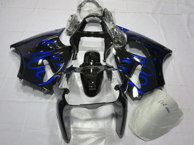 Blaue Flamme 2000-2002 Kawasaki ZX6R Motorrad Verkleidung Blaue Flamme 2000-2002 Kawasaki ZX6R Motorrad Verkleidung
