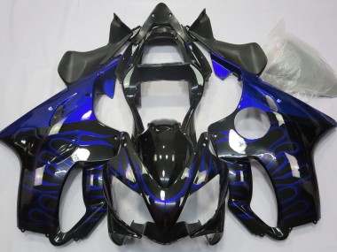 Blaue Flamme 2001-2003 Honda CBR600 F4i Motorrad Verkleidung