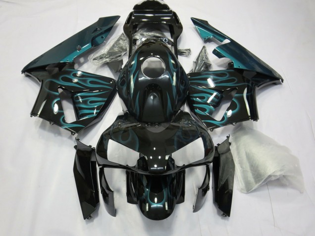 Blaue Flamme 2003-2004 Honda CBR600RR Motorrad Verkleidung