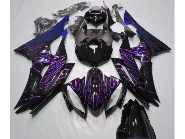Blaue Flamme 2008-2016 Yamaha R6 Motorrad Verkleidung Blaue Flamme 2008-2016 Yamaha R6 Motorrad Verkleidung