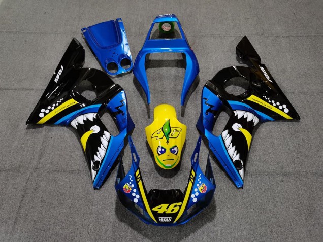 Blauer & Gelber Hai 1998-2002 Yamaha R6 Motorrad Verkleidung Blauer & Gelber Hai 1998-2002 Yamaha R6 Motorrad Verkleidung