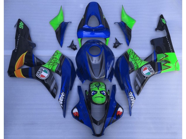 Blauer & Grüner Hai 2007-2008 Honda CBR600RR Motorrad Verkleidung Blauer & Grüner Hai 2007-2008 Honda CBR600RR Motorrad Verkleidung