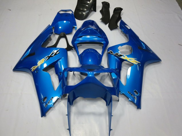 Blauer Ninja 2003-2004 Kawasaki ZX6R Motorrad Verkleidung Blauer Ninja 2003-2004 Kawasaki ZX6R Motorrad Verkleidung