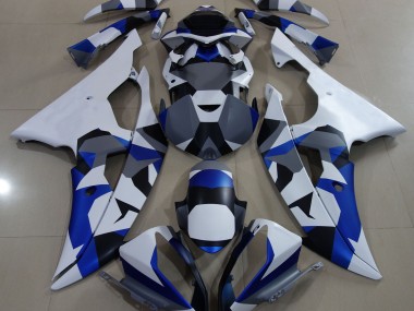 Blauer Schnee Camo 2008-2016 Yamaha R6 Motorrad Verkleidung