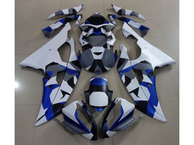 Blauer Schnee Camo 2008-2016 Yamaha R6 Motorrad Verkleidung Blauer Schnee Camo 2008-2016 Yamaha R6 Motorrad Verkleidung