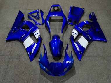 Blauweißes Design 1998-2002 Yamaha R6 Motorrad Verkleidung