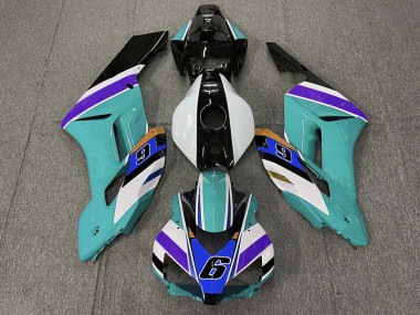 Blaugrün 6 2004-2005 Honda CBR1000RR Motorrad Verkleidung
