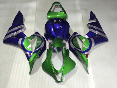 Blaugrün Captain America 2007-2008 Honda CBR600RR Motorrad Verkleidung