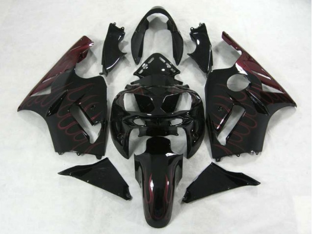 Burgunderrot Flame 2002-2005 Kawasaki ZX12R Motorrad Verkleidung Burgunderrot Flame 2002-2005 Kawasaki ZX12R Motorrad Verkleidung