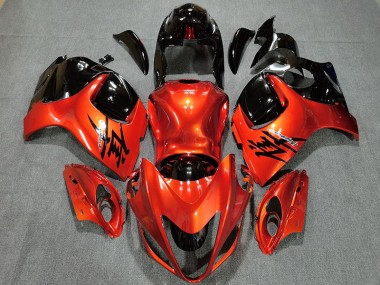 Candy Orange & Glänzend Schwarz 2008-2020 Suzuki GSXR 1300 Motorrad Verkleidung