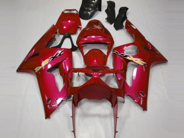 Candy Rot 2003-2004 Kawasaki ZX6R Motorrad Verkleidung