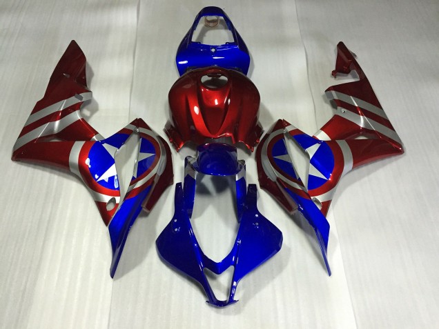 Captain America 2007-2008 Honda CBR600RR Motorrad Verkleidung Captain America 2007-2008 Honda CBR600RR Motorrad Verkleidung