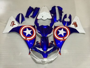 Captain America 2009-2011 Yamaha R1 Motorrad Verkleidung