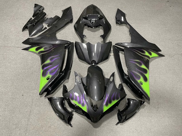 Carbonfaser-Stil Mit Flammen 2007-2008 Yamaha R1 Motorrad Verkleidung Carbonfaser-Stil Mit Flammen 2007-2008 Yamaha R1 Motorrad Verkleidung