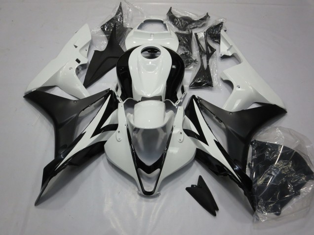 Clean Schwarz & Weiß 2007-2008 Honda CBR600RR Motorrad Verkleidung Clean Schwarz & Weiß 2007-2008 Honda CBR600RR Motorrad Verkleidung