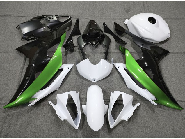 Custom Grün Schwarz & Weiß 2008-2016 Yamaha R6 Motorrad Verkleidung Custom Grün Schwarz & Weiß 2008-2016 Yamaha R6 Motorrad Verkleidung