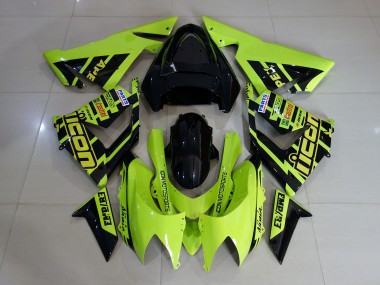 Custom High Viz Gelb 2004-2005 Kawasaki ZX10R Motorrad Verkleidung