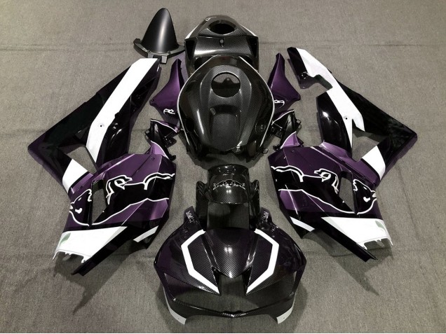 Custom Lila Carbonfaser Bull 2013-2023 Honda CBR600RR Motorrad Verkleidung Custom Lila Carbonfaser Bull 2013-2023 Honda CBR600RR Motorrad Verkleidung
