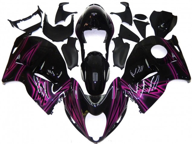 Custom Schwarz Gloss Mit Pink 1997-2007 Suzuki GSXR 1300 Motorrad Verkleidung Custom Schwarz Gloss Mit Pink 1997-2007 Suzuki GSXR 1300 Motorrad Verkleidung