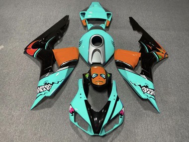 Cyanfarbener Hai 2006-2007 Honda CBR1000RR Motorrad Verkleidung