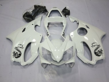Dragon White 2001-2003 Honda CBR600 F4i Motorrad Verkleidung