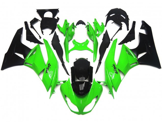 Dunkelglänzend Grün Scharf 2009-2012 Kawasaki ZX6R Motorrad Verkleidung Dunkelglänzend Grün Scharf 2009-2012 Kawasaki ZX6R Motorrad Verkleidung