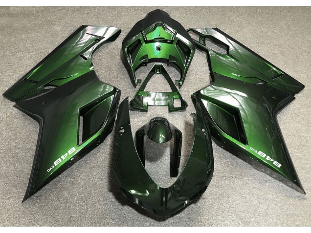 Dunkelgrün 2007-2014 Ducati 848 1098 1198 Motorrad Verkleidung Dunkelgrün 2007-2014 Ducati 848 1098 1198 Motorrad Verkleidung