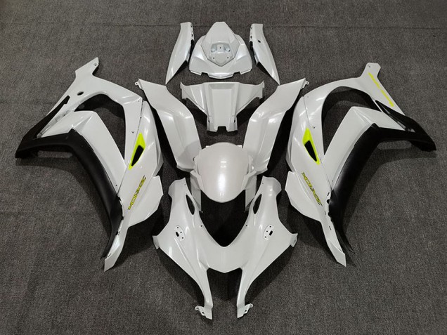 Dunkelperlweiß 2016-2019 Kawasaki ZX10R Motorrad Verkleidung Dunkelperlweiß 2016-2019 Kawasaki ZX10R Motorrad Verkleidung