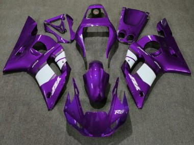 Dunkelviolett & Weiß 1998-2002 Yamaha R6 Motorrad Verkleidung