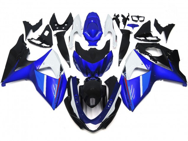 Einfarbig Schwarz Glänzend Blau Weiß 2009-2016 Suzuki GSXR 1000 Motorrad Verkleidung Einfarbig Schwarz Glänzend Blau Weiß 2009-2016 Suzuki GSXR 1000 Motorrad Verkleidung