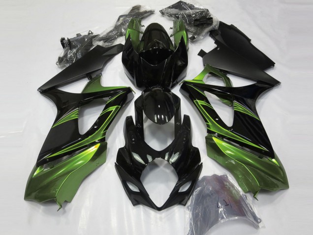 Elektrisches Grün & Schwarzglanz 2007-2008 Suzuki GSXR 1000 Motorrad Verkleidung Elektrisches Grün & Schwarzglanz 2007-2008 Suzuki GSXR 1000 Motorrad Verkleidung